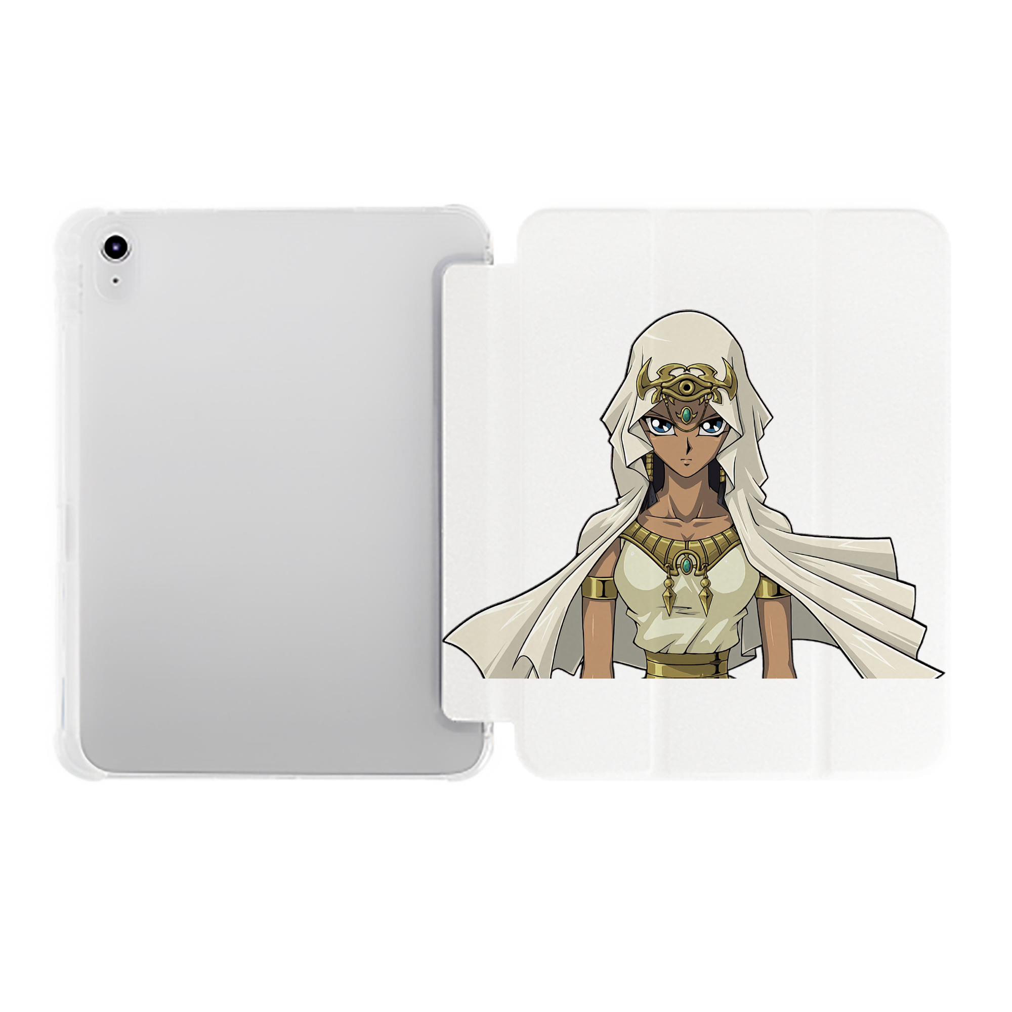 （画像用） 遊☆戯☆王 Yu-Gi-Oh! IPad ケース ペン収納付き 三つ折りスタンド PUレザー×シリコン 対応機種9.5/10.5/10.9インチ